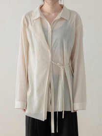 26SS WMS｜Structured Oversized Shirt (Beige)