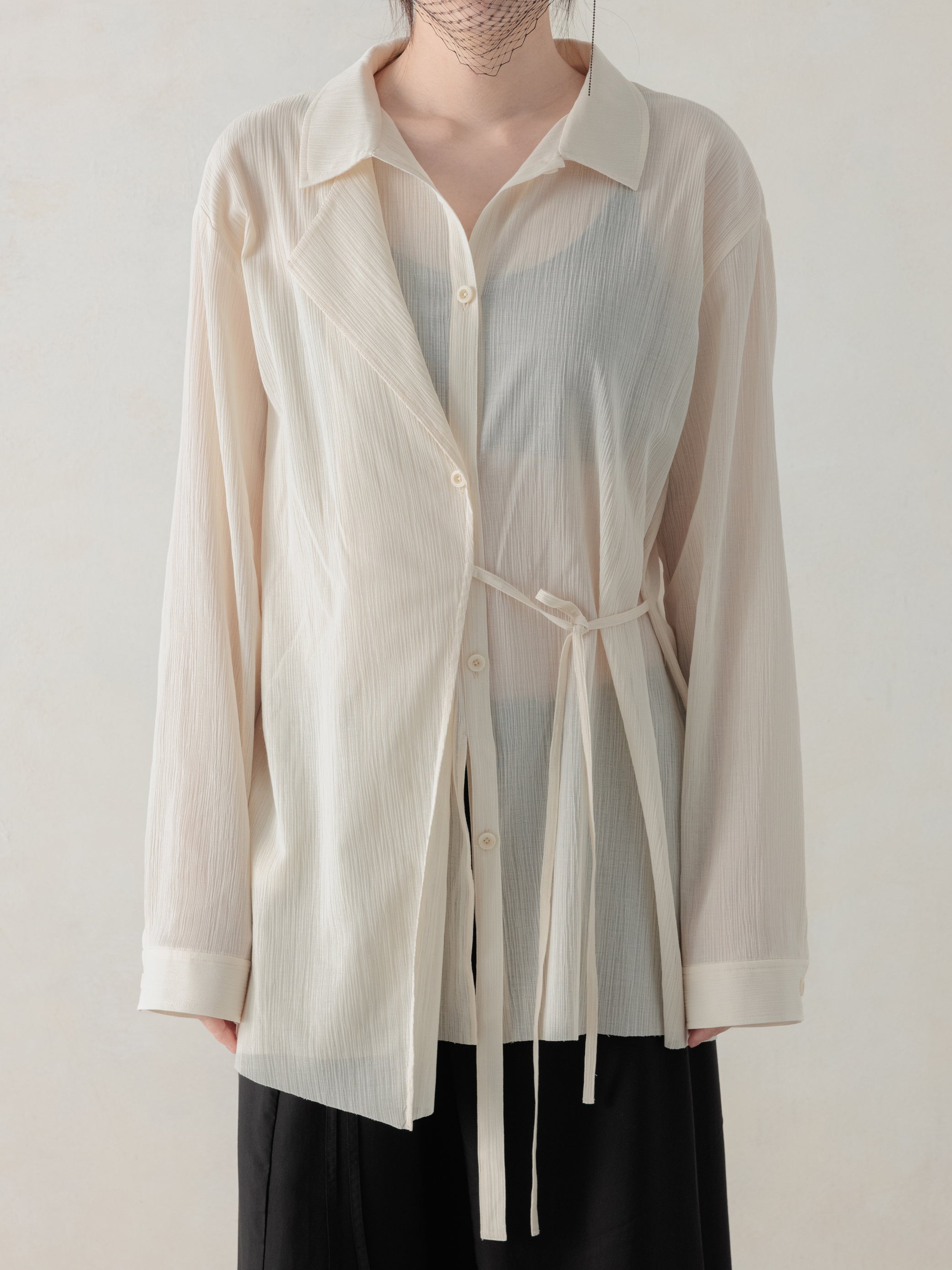 26SS WMS｜Structured Oversized Shirt (Beige)