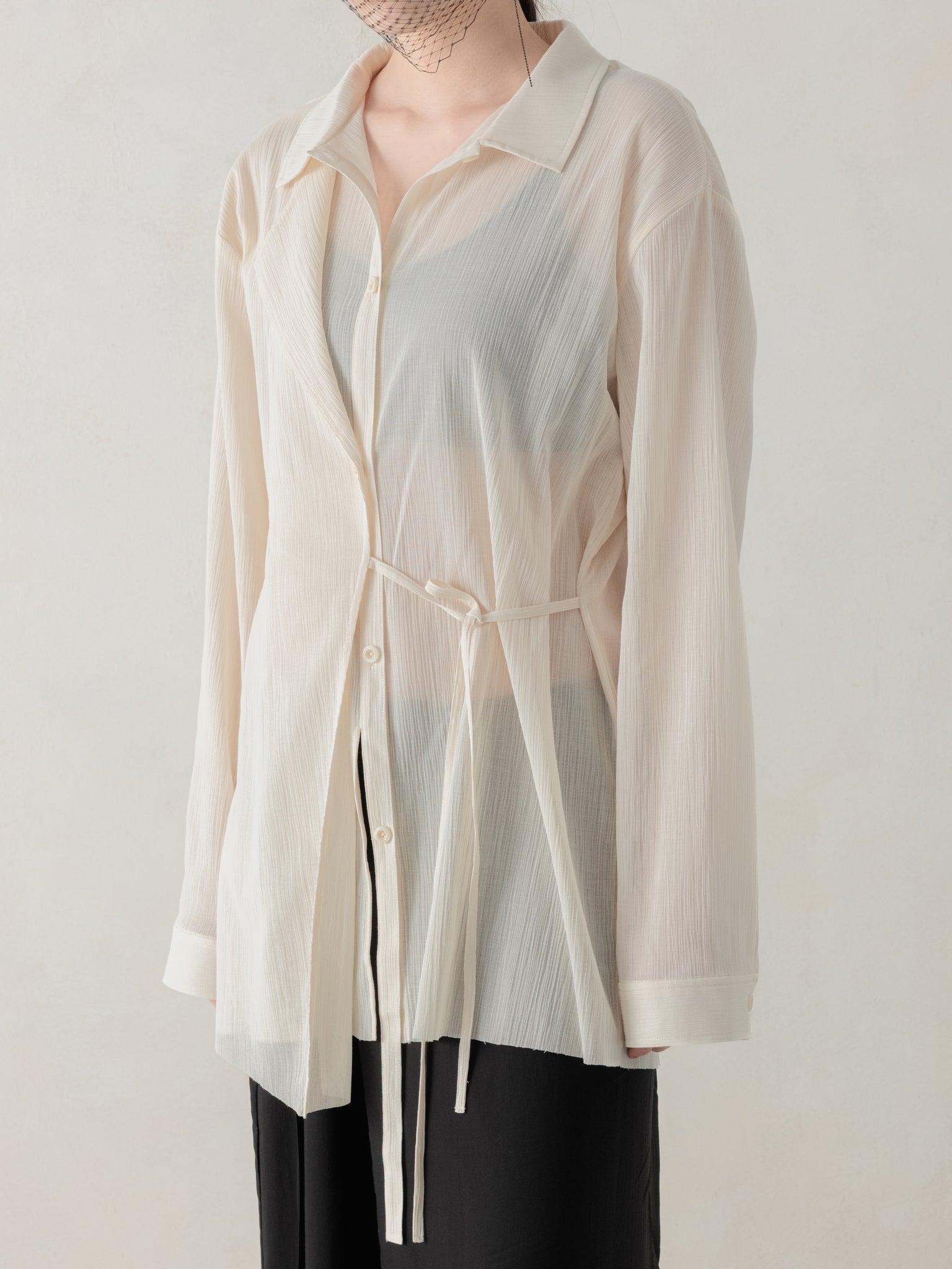 26SS WMS｜Structured Oversized Shirt (Beige)