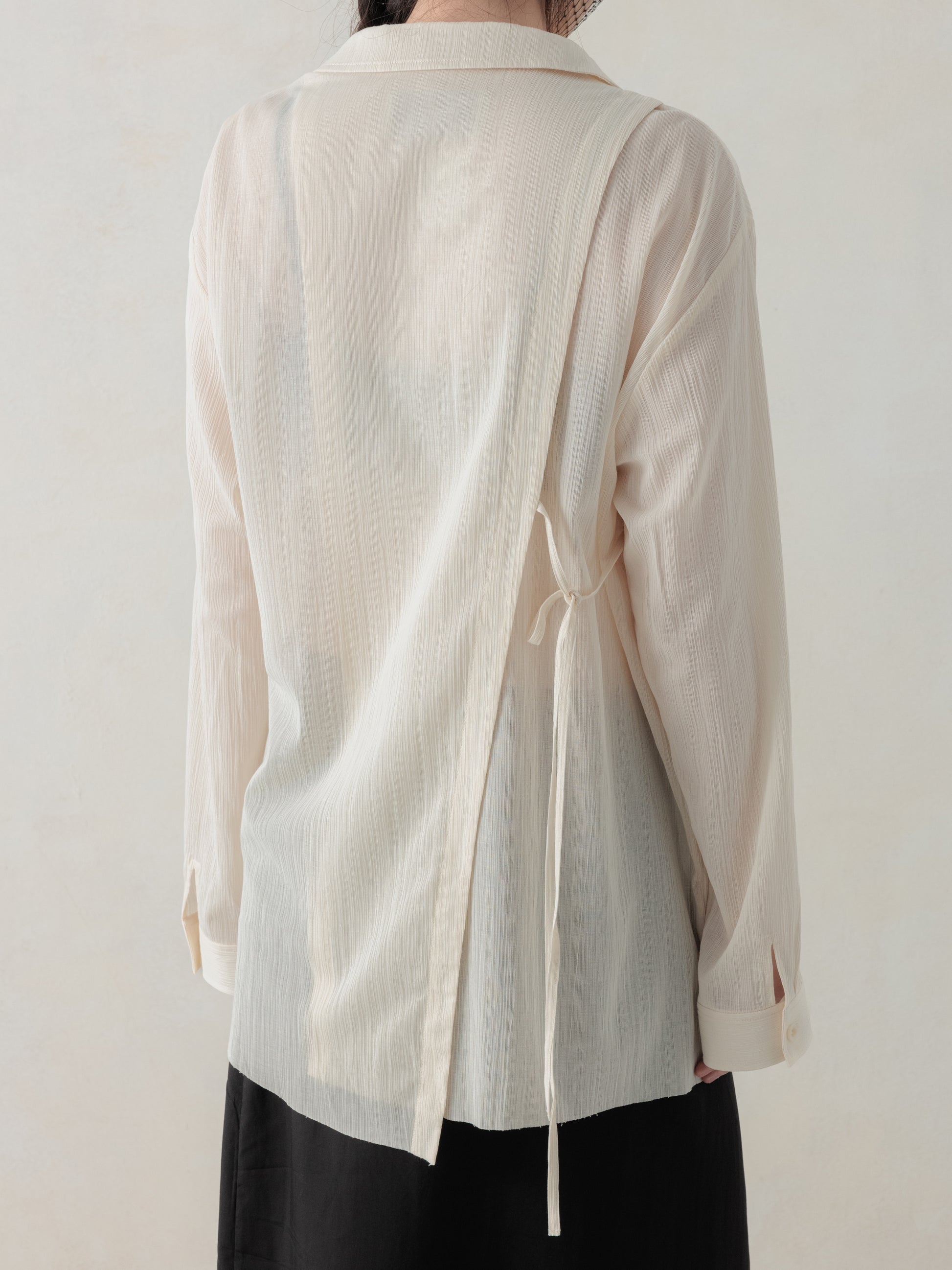 26SS WMS｜Structured Oversized Shirt (Beige)