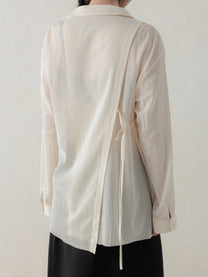 26SS WMS｜Structured Oversized Shirt (Beige)