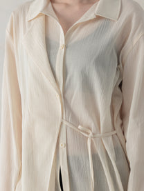 26SS WMS｜Structured Oversized Shirt (Beige)