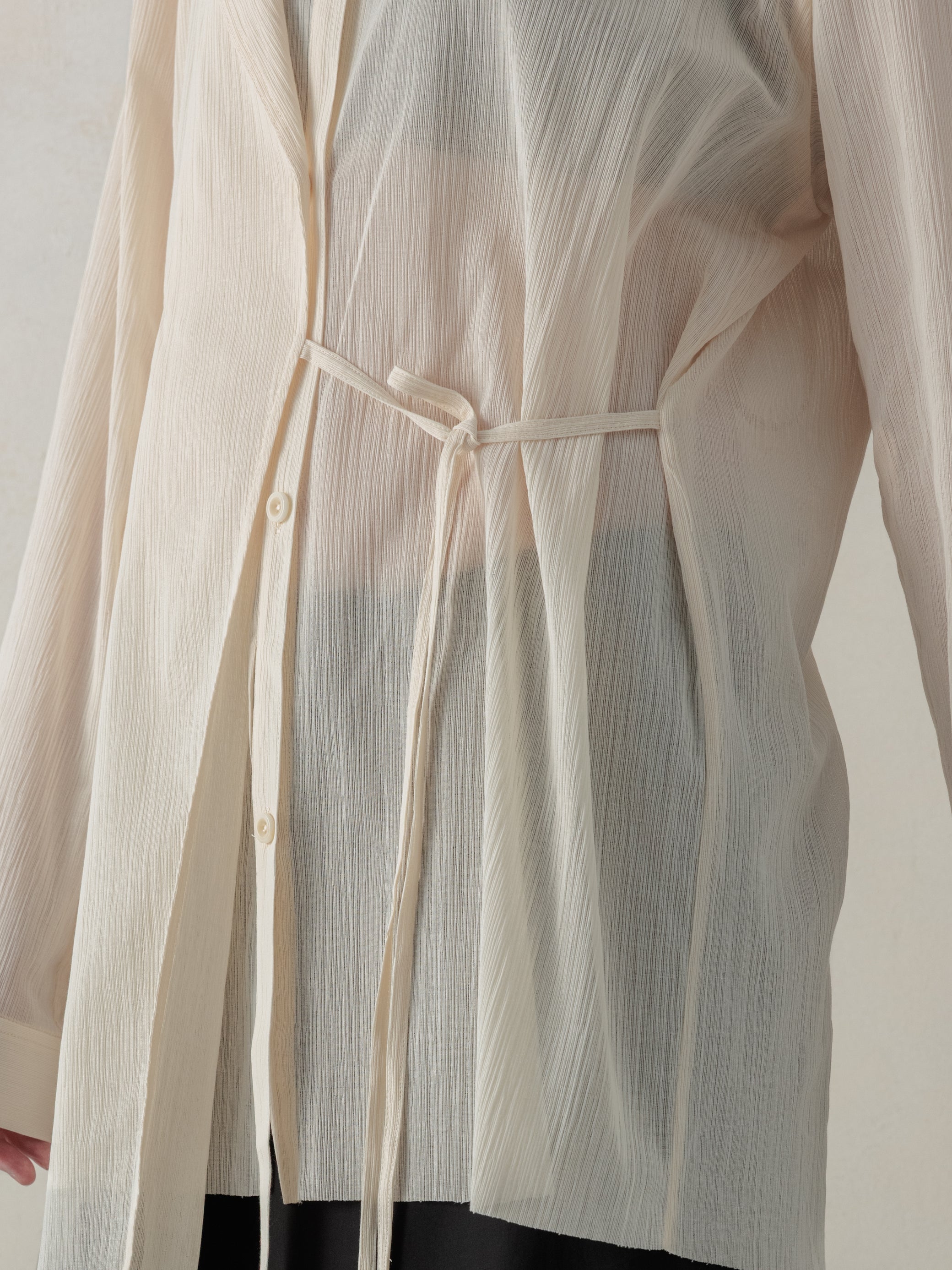 26SS WMS｜Structured Oversized Shirt (Beige)