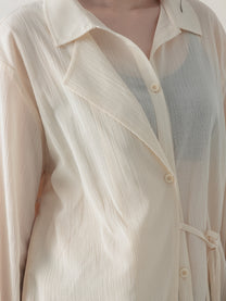 26SS WMS｜Structured Oversized Shirt (Beige)