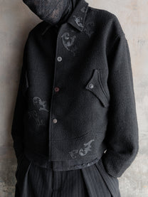 Forgotten Materials｜Laser-cut Leather Panels Wool JKT