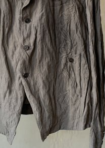 Forgotten Materials｜Embroidered Blazer (Natural Dyed Grey)