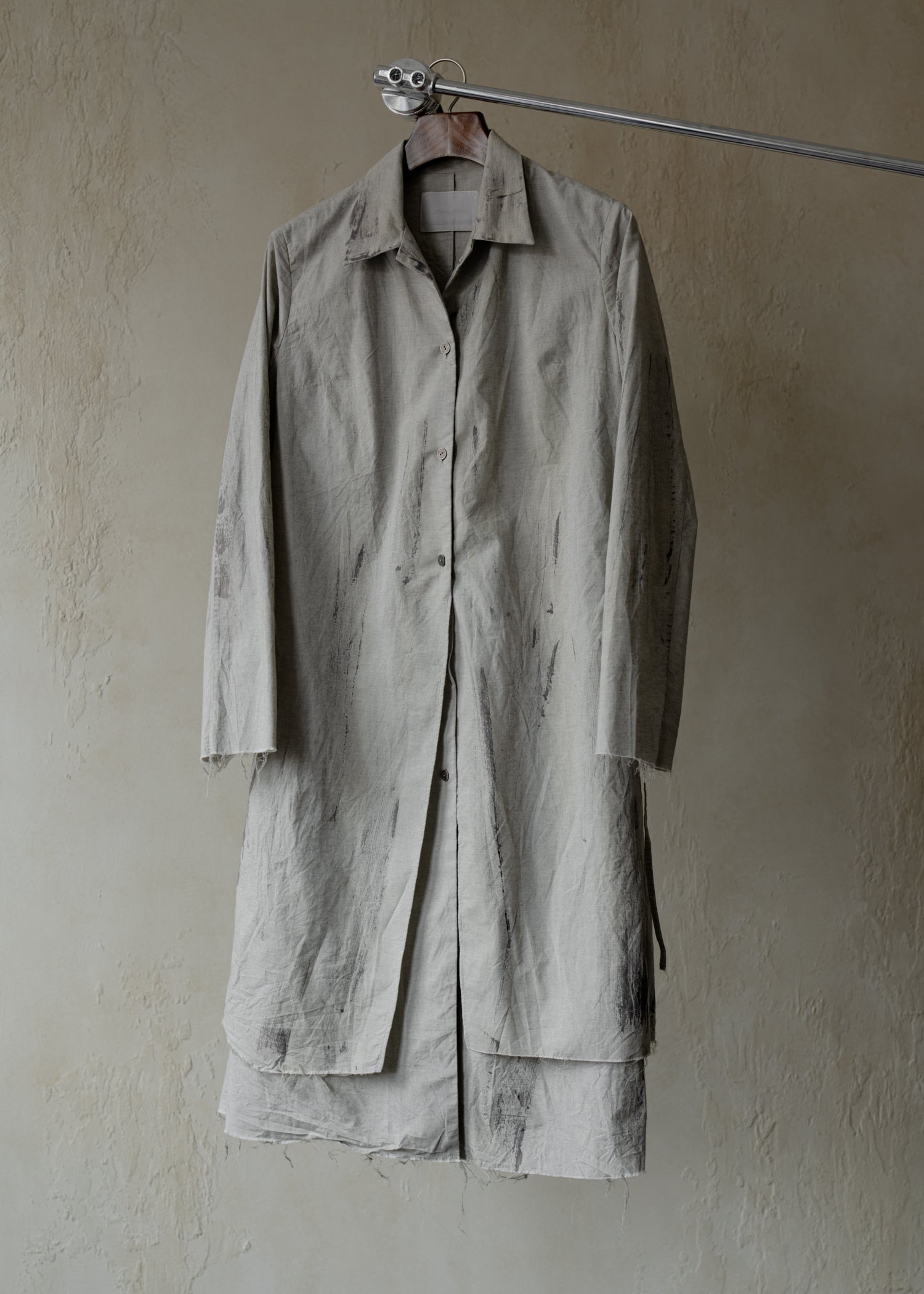 Forgotten Materials WMS｜Layered Shirt (Natural Dyed Grey)