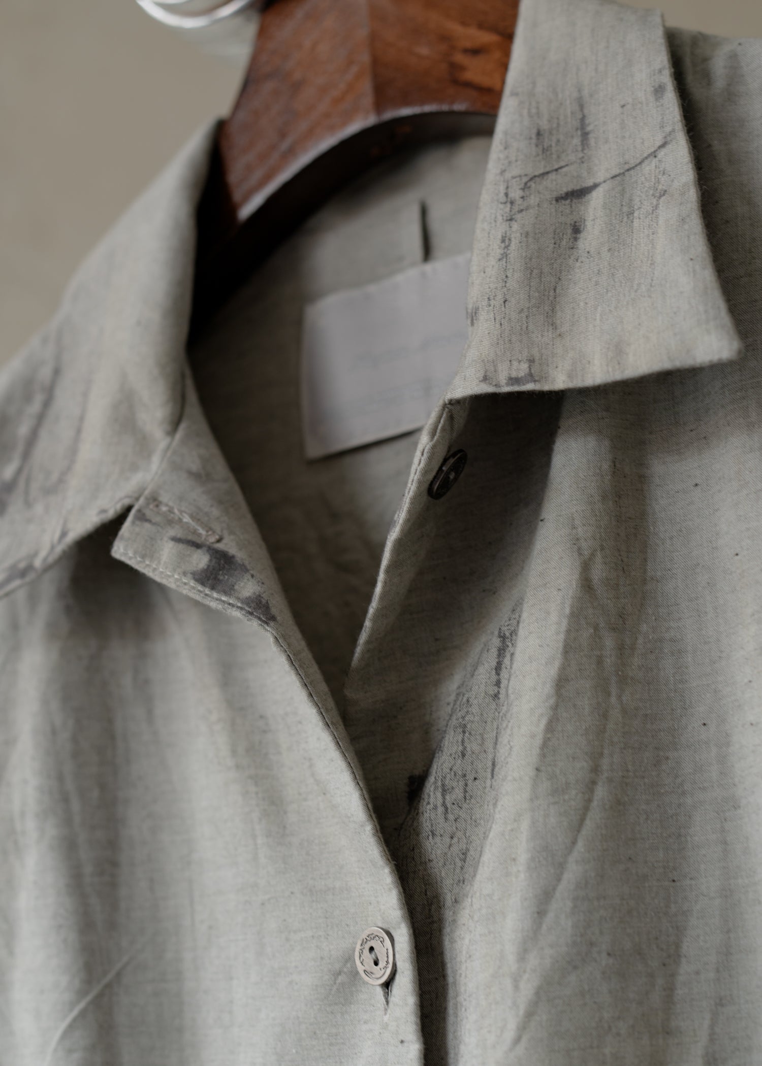 Forgotten Materials WMS｜Layered Shirt (Natural Dyed Grey)