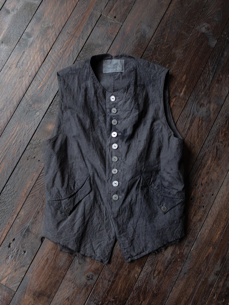 Forgotten Materials｜E Waistcoat (Natural Dyed Dark Purple)