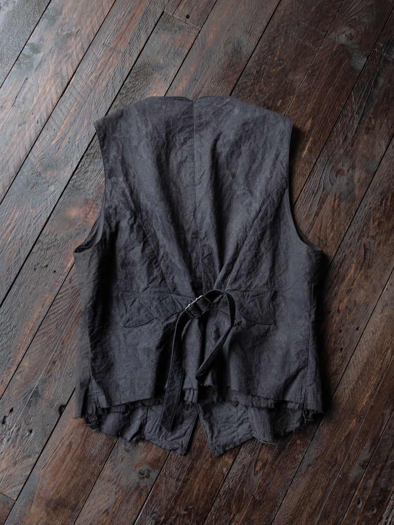 Forgotten Materials｜E Waistcoat (Natural Dyed Dark Purple)