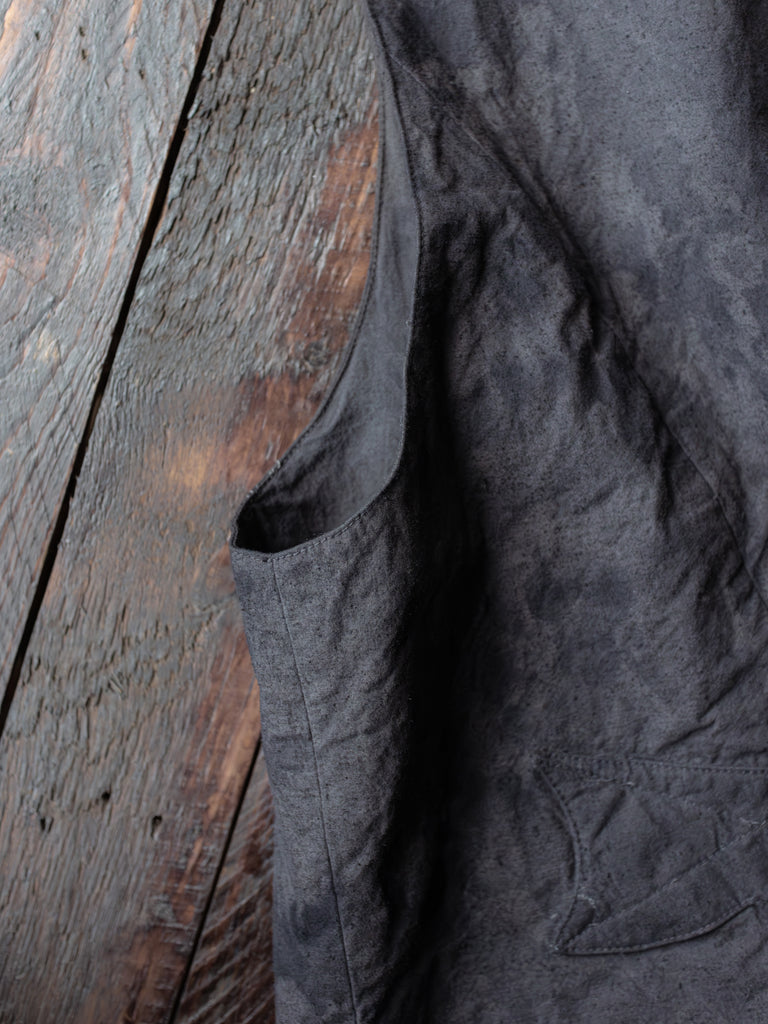 Forgotten Materials｜E Waistcoat (Natural Dyed Dark Purple)