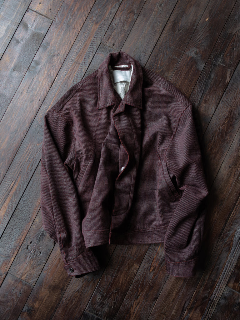 Forgotten Materials｜E Cropped JKT (Burgundy)