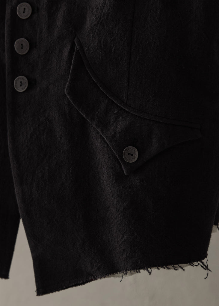 Forgotten Materials｜E Waistcoat (Natural Dyed Black)