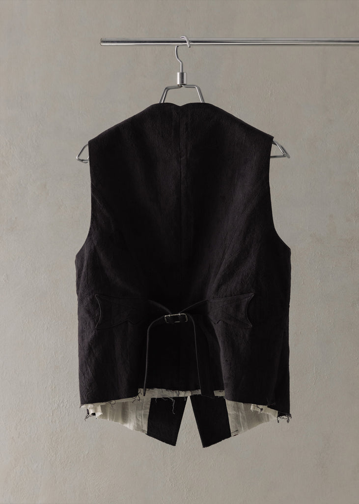 Forgotten Materials｜E Waistcoat (Natural Dyed Black)