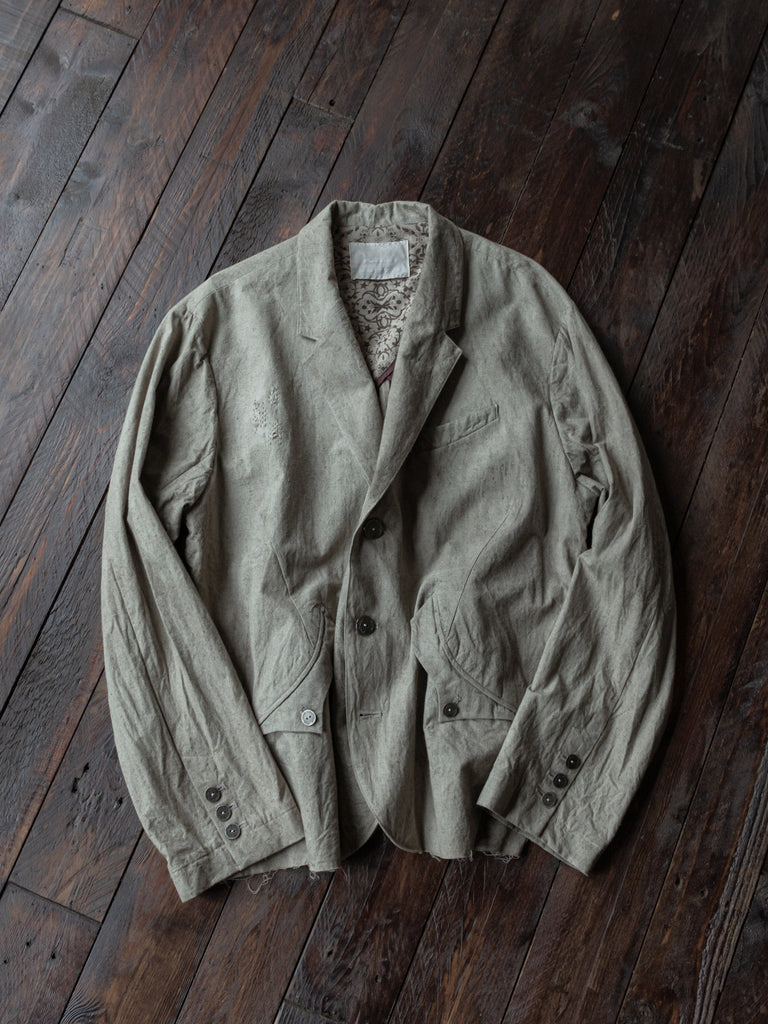 Forgotten Materials｜E Blazer (Natural Dyed Grey)