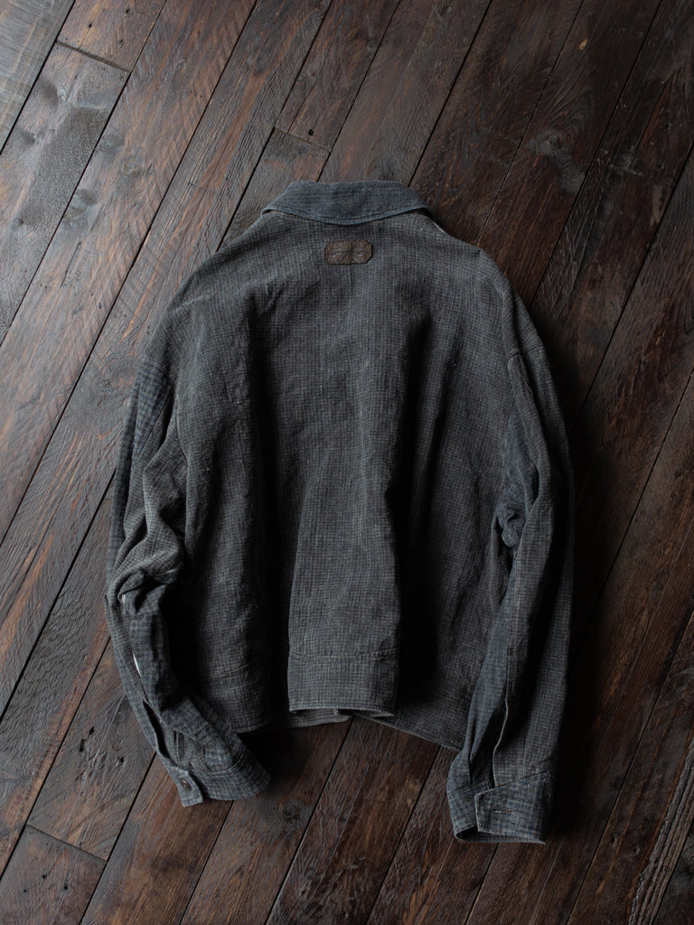 Forgotten Materials｜E Cropped JKT (Ink Dyed Check)