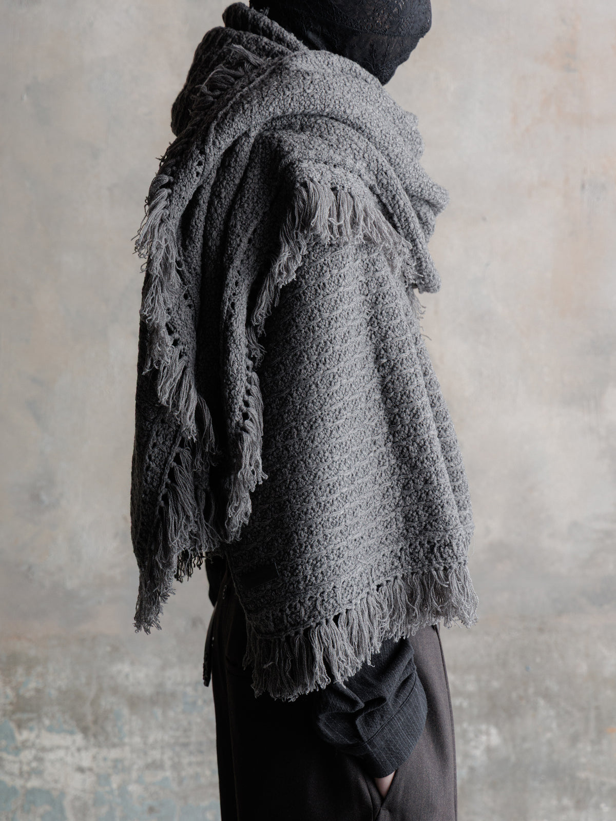 26FW｜Textured Antique Scarf (Grey)