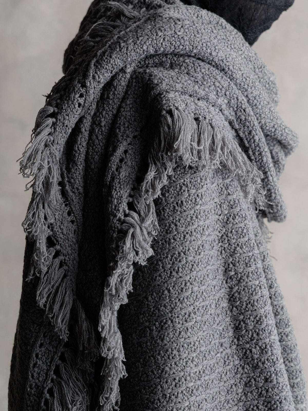 26FW｜Textured Antique Scarf (Grey)