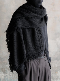 26FW｜Textured Antique Scarf (Black)