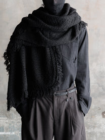 26FW｜Textured Antique Scarf (Black)