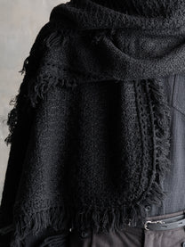 26FW｜Textured Antique Scarf (Black)