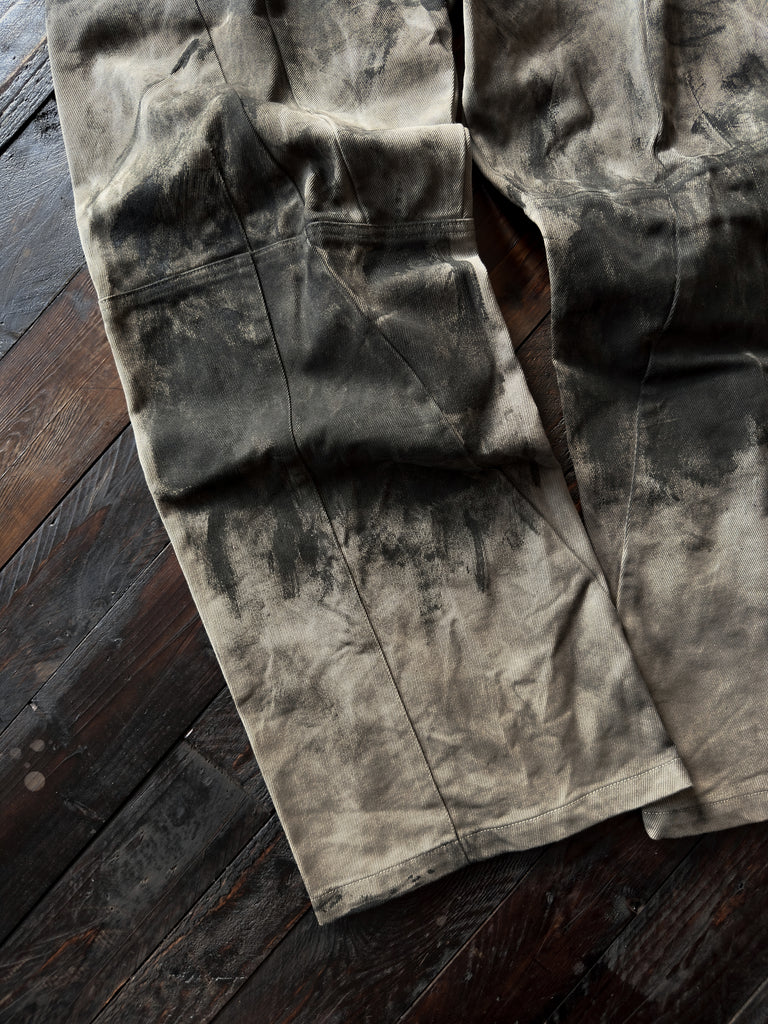 Forgotten Materials｜ Unkempt Low Crotch Jeans (Dyed Grey)