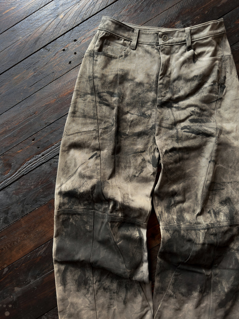 Forgotten Materials｜ Unkempt Low Crotch Jeans (Dyed Grey)