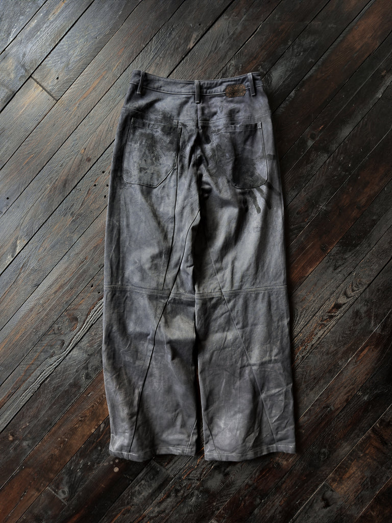 Forgotten Materials｜ Unkempt Low Crotch Jeans (Dyed Purple)