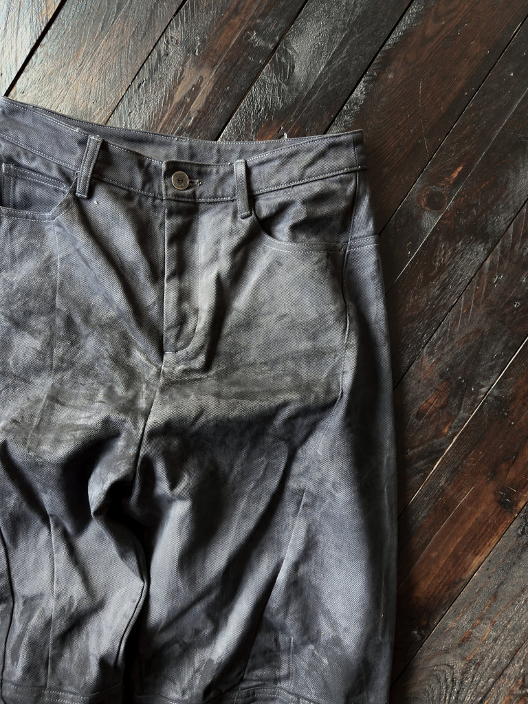 Forgotten Materials｜ Unkempt Low Crotch Jeans (Dyed Purple)