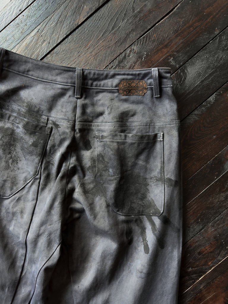 Forgotten Materials｜ Unkempt Low Crotch Jeans (Dyed Purple)