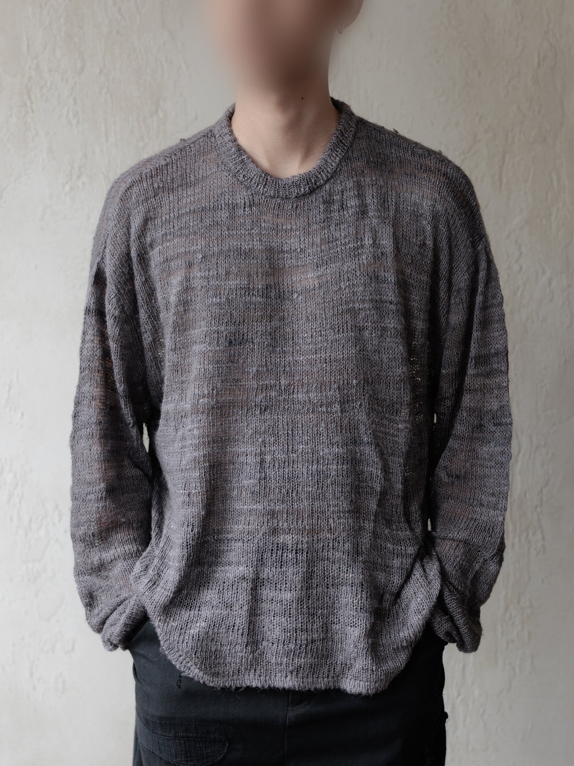 Forgotten Materials｜Tussah Silk Handspun Yarn Top (Natural Dyed Dark Purple)