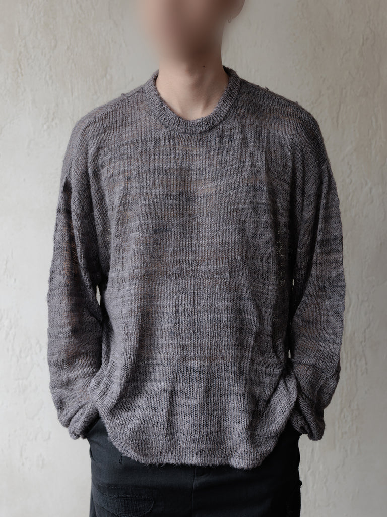 Forgotten Materials｜Tussah Silk Handspun Yarn Top (Natural Dyed Dark Purple)