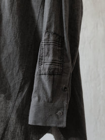 Forgotten Materials｜0222 / Grandpa's Repaired Shirt (Dark Grey)