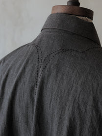 Forgotten Materials｜0222 / Grandpa's Repaired Shirt (Dark Grey)