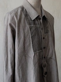 Forgotten Materials｜0222 / Grandpa's Repaired Shirt (Grey)