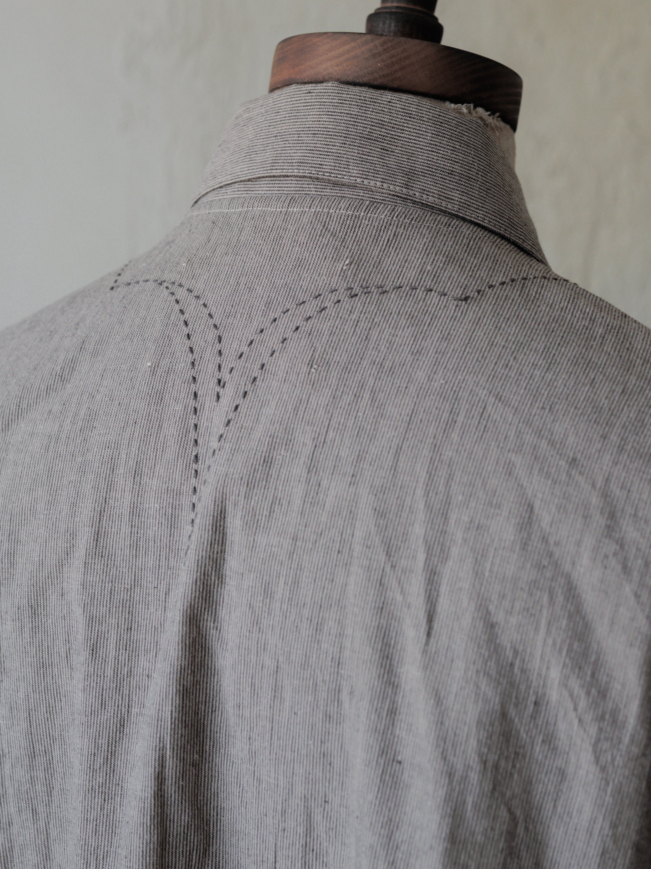 Forgotten Materials｜0222 / Grandpa's Repaired Shirt (Grey)