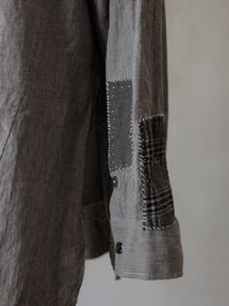 Forgotten Materials｜0222 / Grandpa's Repaired Shirt (Grey)