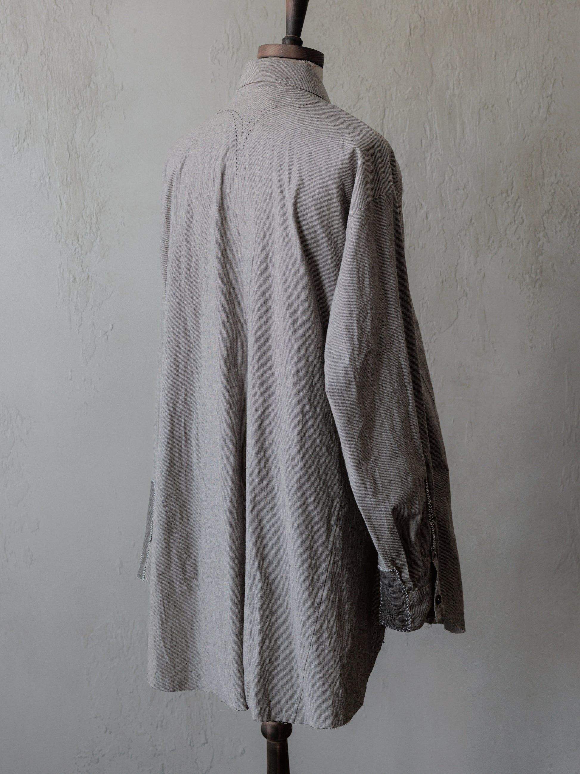 Forgotten Materials｜0222 / Grandpa's Repaired Shirt (Grey)