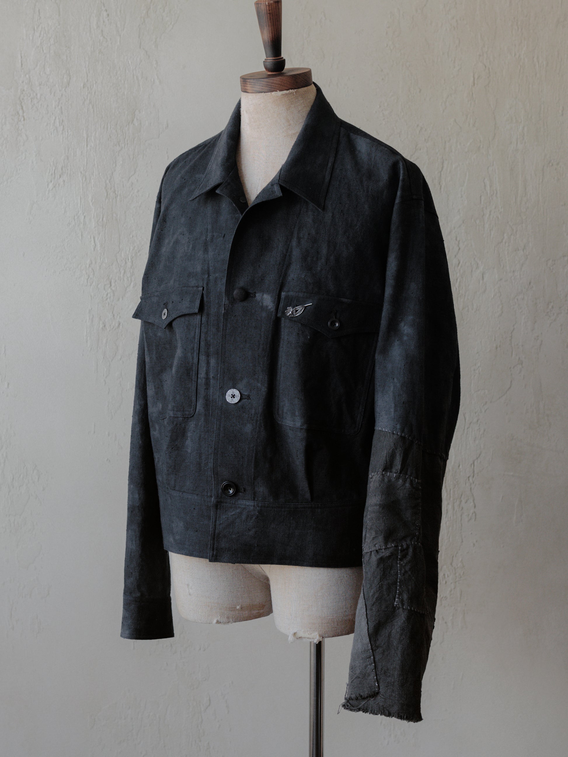 Forgotten Materials｜Repaired Cyclist JKT (Dark Navy)