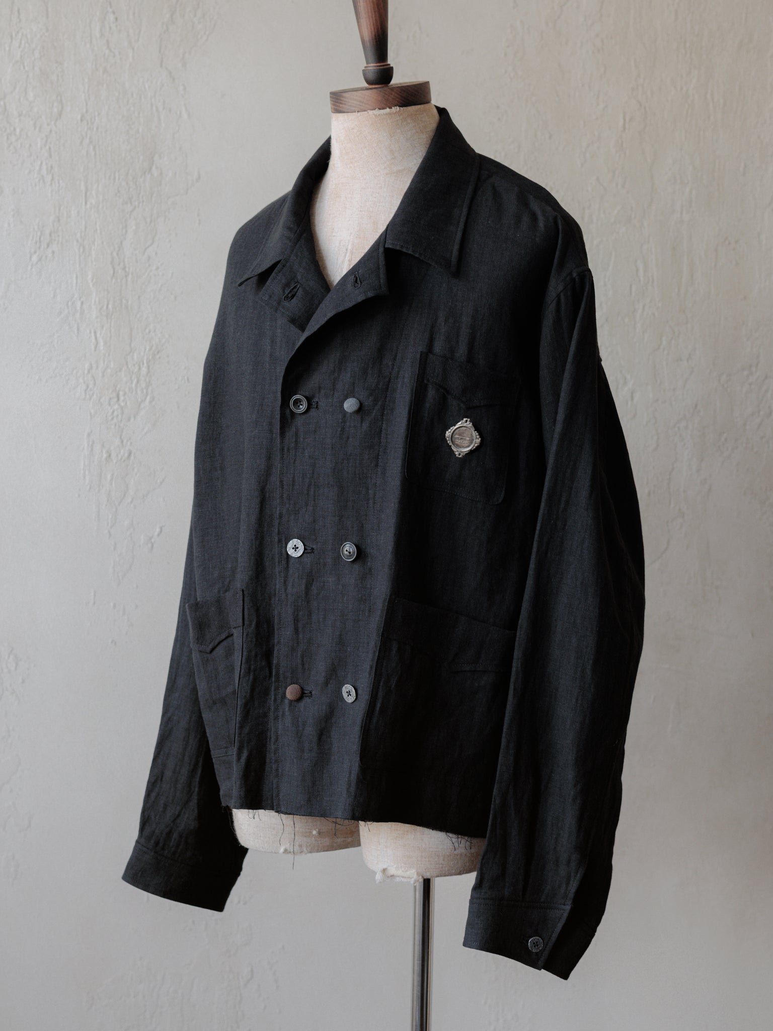 Forgotten Materials｜Linen DB JKT (Black)
