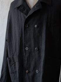 Forgotten Materials｜Linen DB JKT (Black)