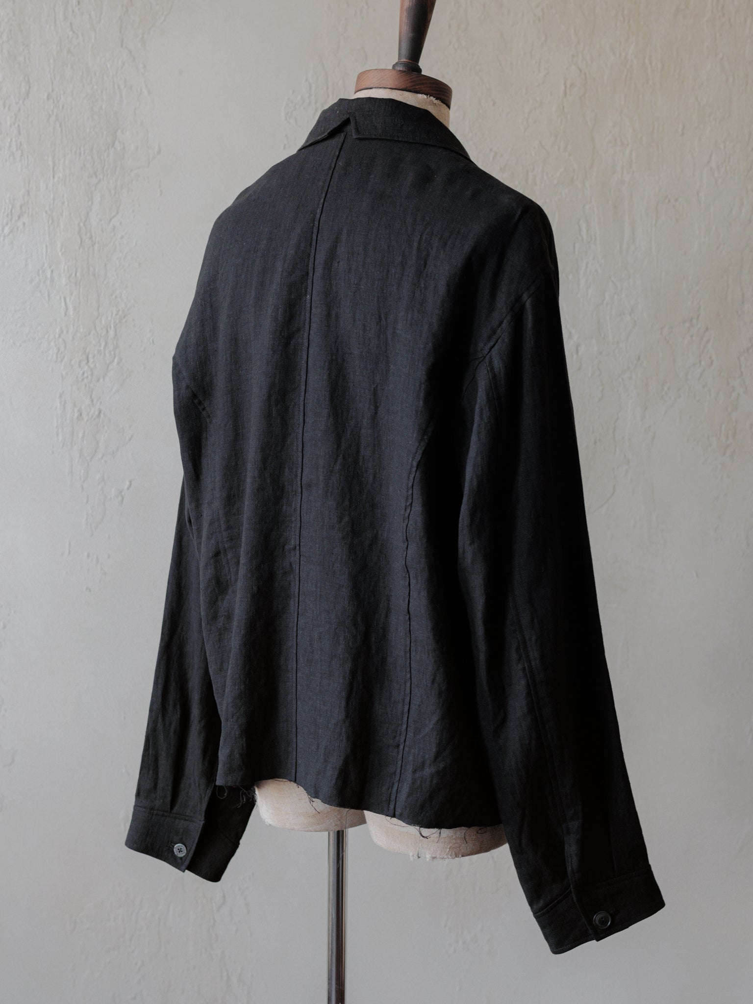 Forgotten Materials｜Linen DB JKT (Black)