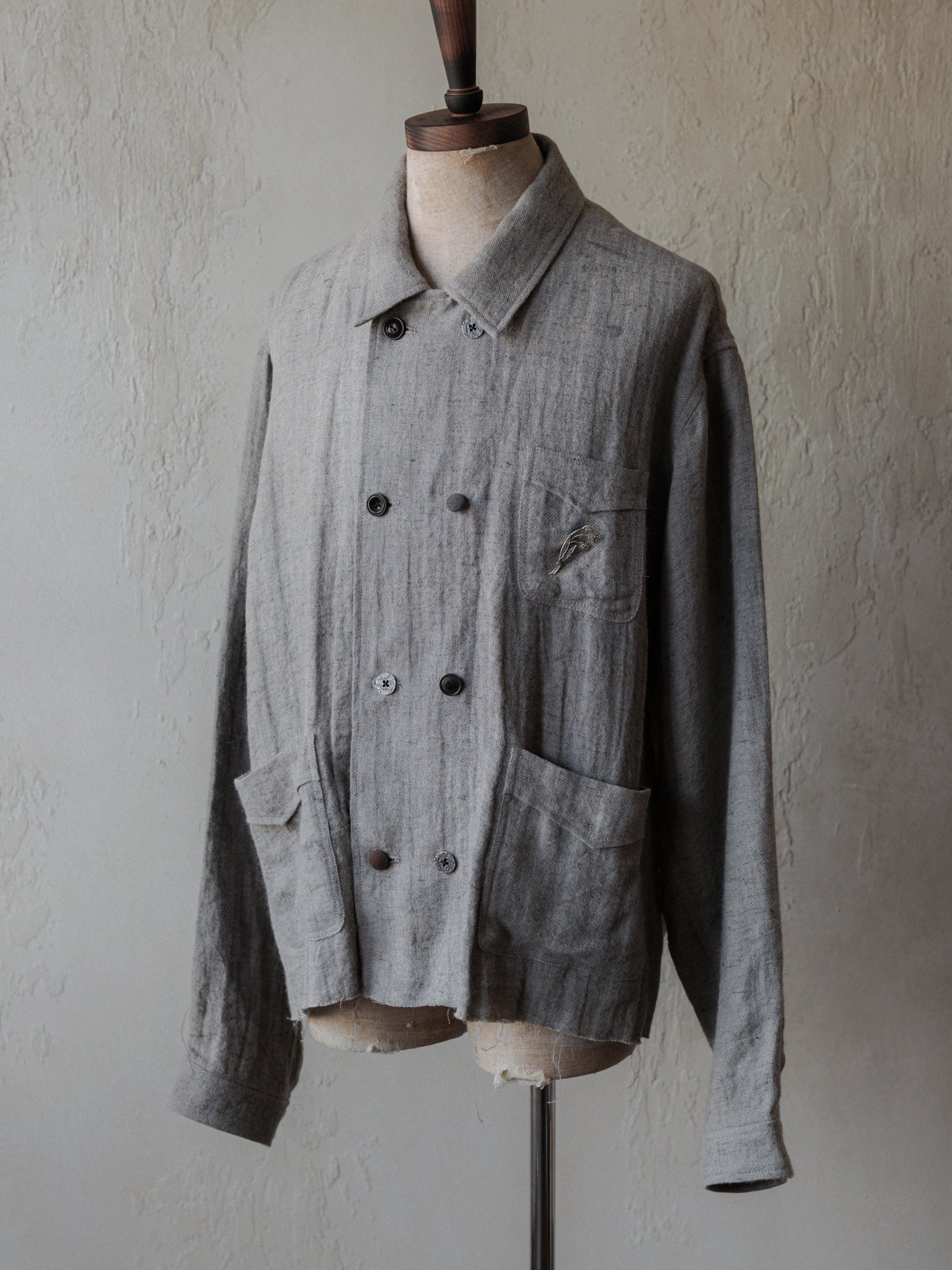 Forgotten Materials｜Linen DB JKT (Grey)