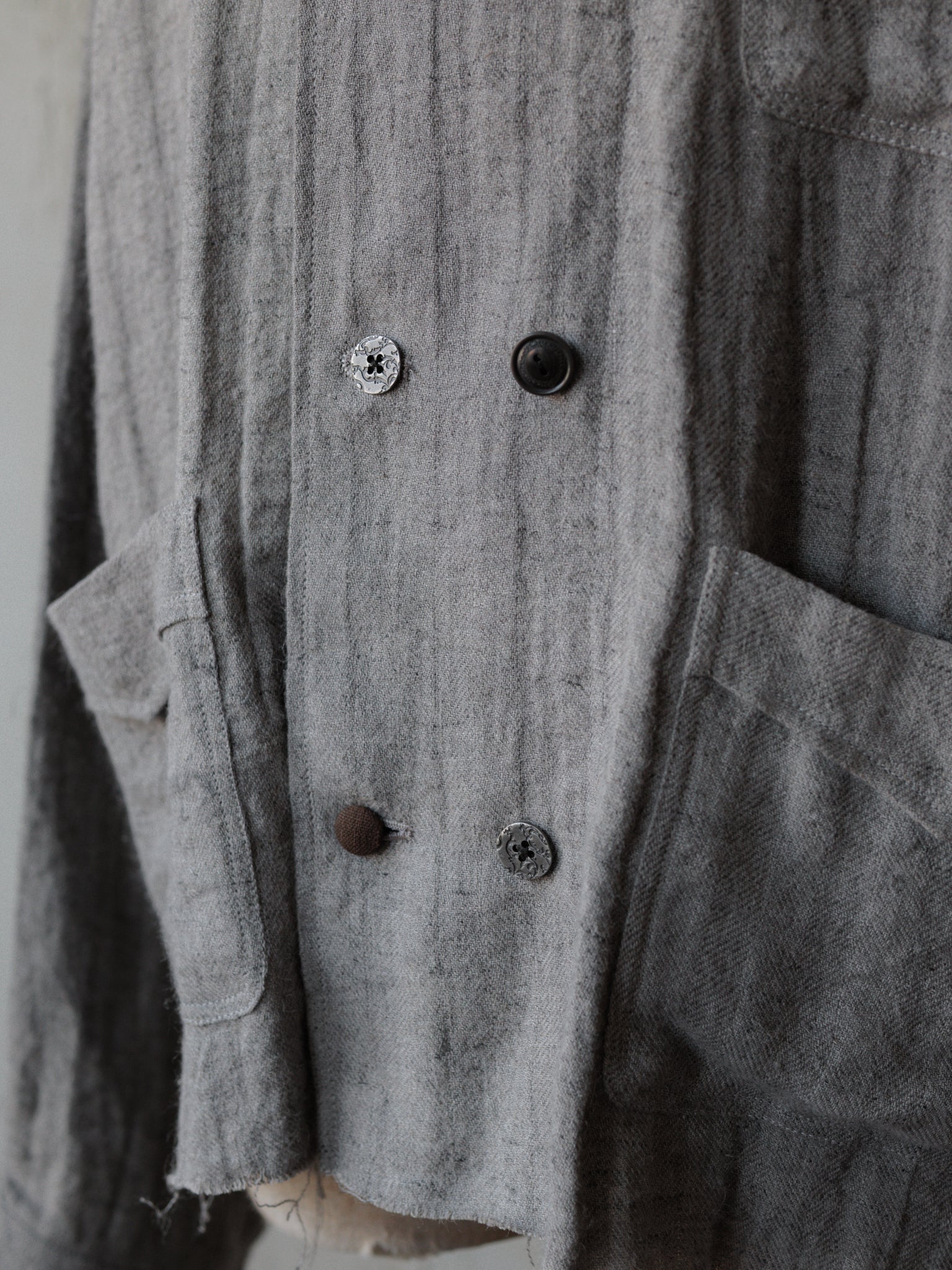 Forgotten Materials｜Linen DB JKT (Grey)