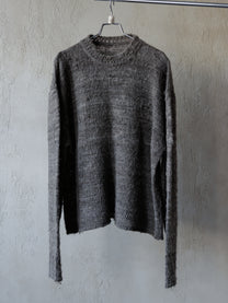 Forgotten Materials｜Tussah Silk Handspun Yarn Top (Natural Dyed Dark Grey)