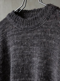 Forgotten Materials｜Tussah Silk Handspun Yarn Top (Natural Dyed Dark Purple)