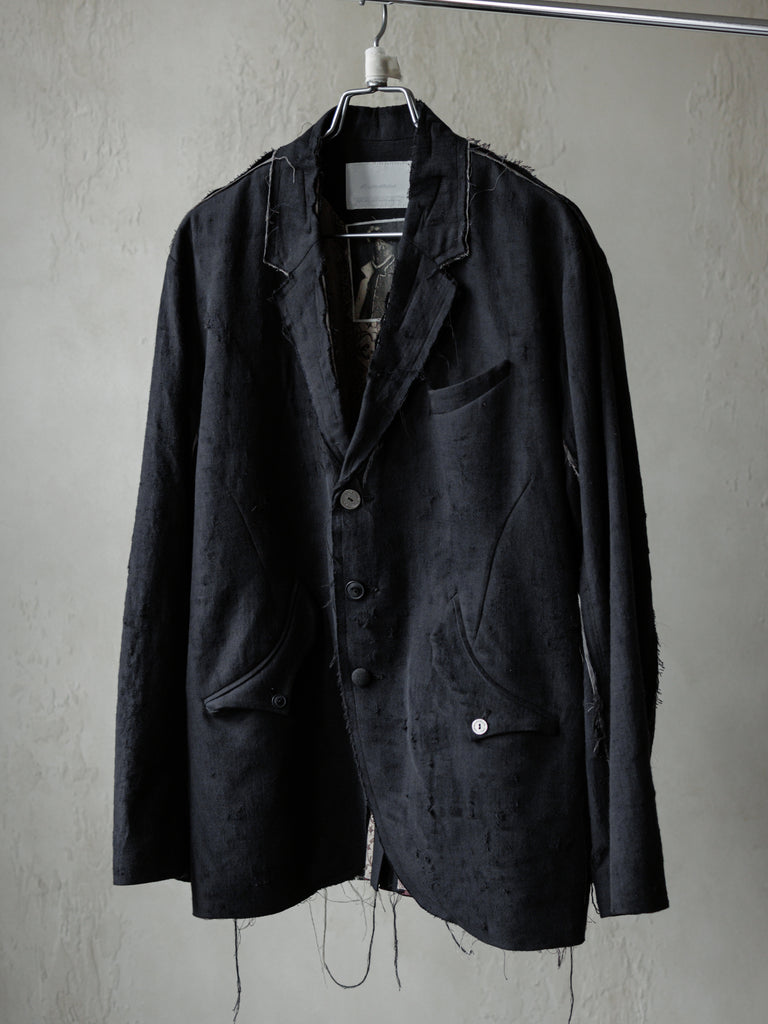 Forgotten Materials｜Frayed Blazer (Navy)