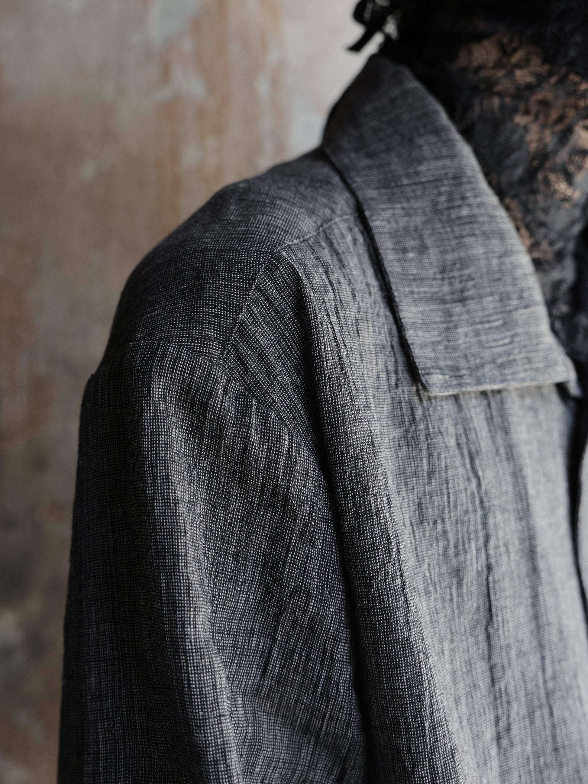 Professor.E｜Modular Collar Work Shirt (Stripe)