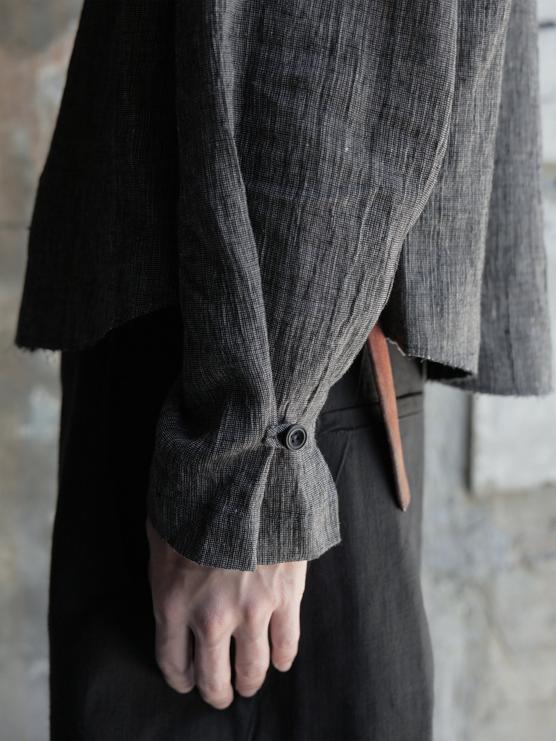 Professor.E｜Modular Collar Work Shirt (Stripe)