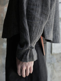 Professor.E｜Modular Collar Work Shirt (Stripe)